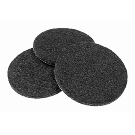 2.25 In. TruGuard Heavy-Duty Self Adhesive Round Felt Pads, Black - Pack Of 4